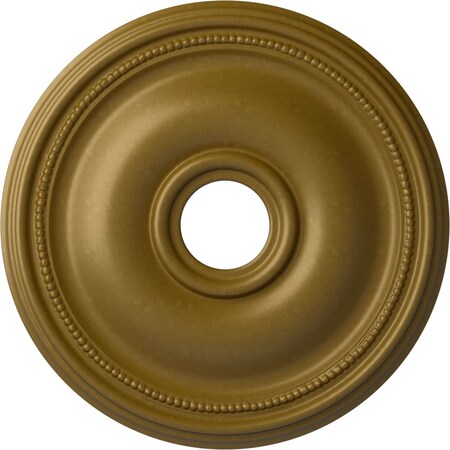 Ekena Millwork Bradford Ceiling Medallion (Fits Canopies up to 4 3/8"), 18 1/8"OD x 3 3/4"ID x 1 1/8"P, Gold CM18BRGLS